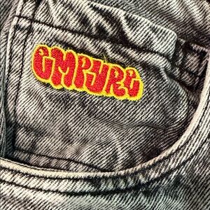 Empyre Charcoal and Ash Men Jeans Skater Baggy Grunge Graffiti 32